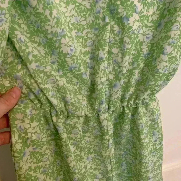 Nasty Gal Green and White Floral Romper, Womens Size 6 boho festival concertcore - Picture 10 of 12